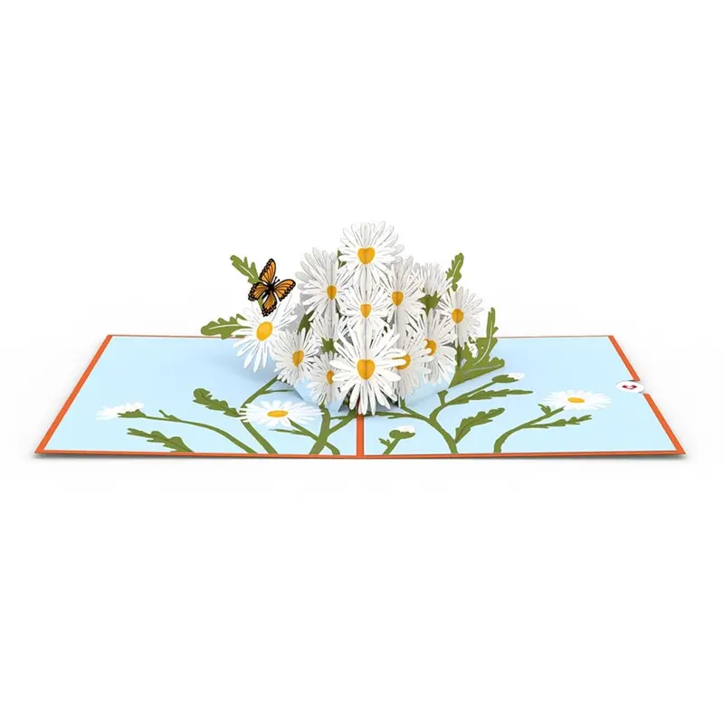 Lovepop Pop-Up Card - Daisies with Monarch Butterfly