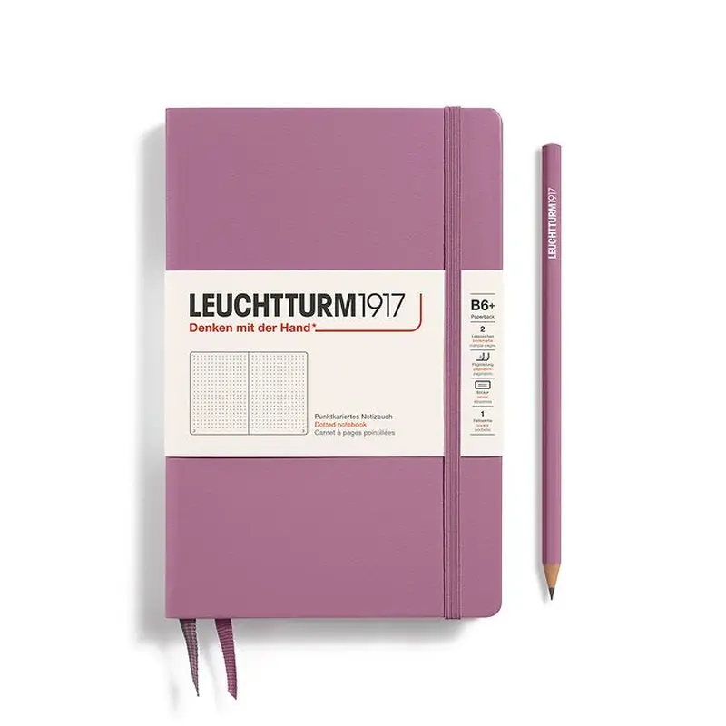 Leuchtturm1917 Paperback B6  Hardcover Dotted Notebook - Dusty Rose