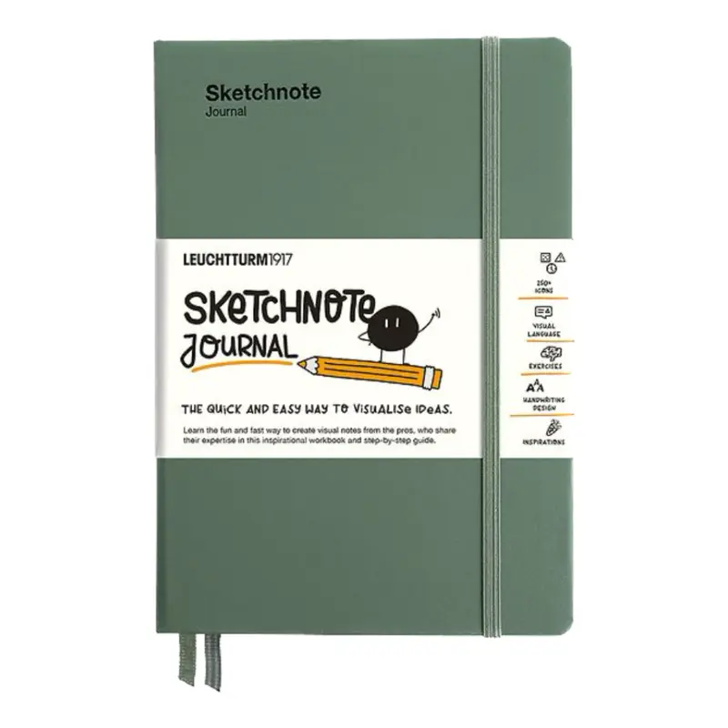 Leuchtturm1917 Sketchnote A5 Medium Hardcover Journal - Olive