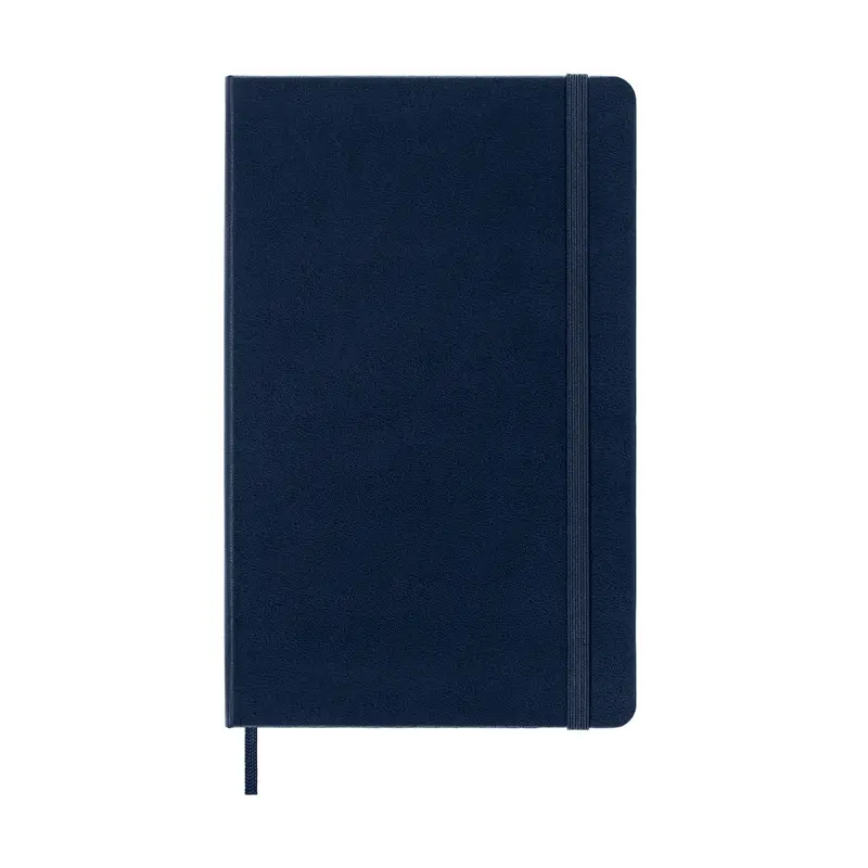Moleskine Large Hardcover Classic Expanded Ruled Notebook - Sapphire Blue