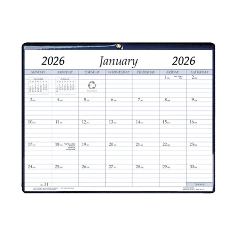 Payne 2026 Monthly Vinyl Calendar Pad (8.5 x 11)