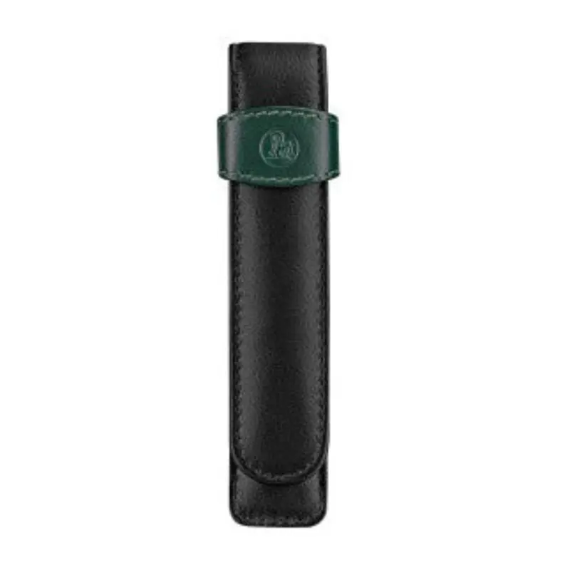 Pelikan 1-Pen Leather Case- Green and BlackBlack