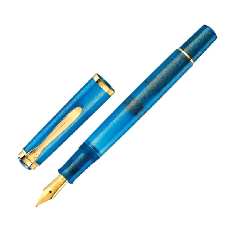 Pelikan Classic M200 Fountain Pen - Golden Lapis (Special Edition)Extra Fine