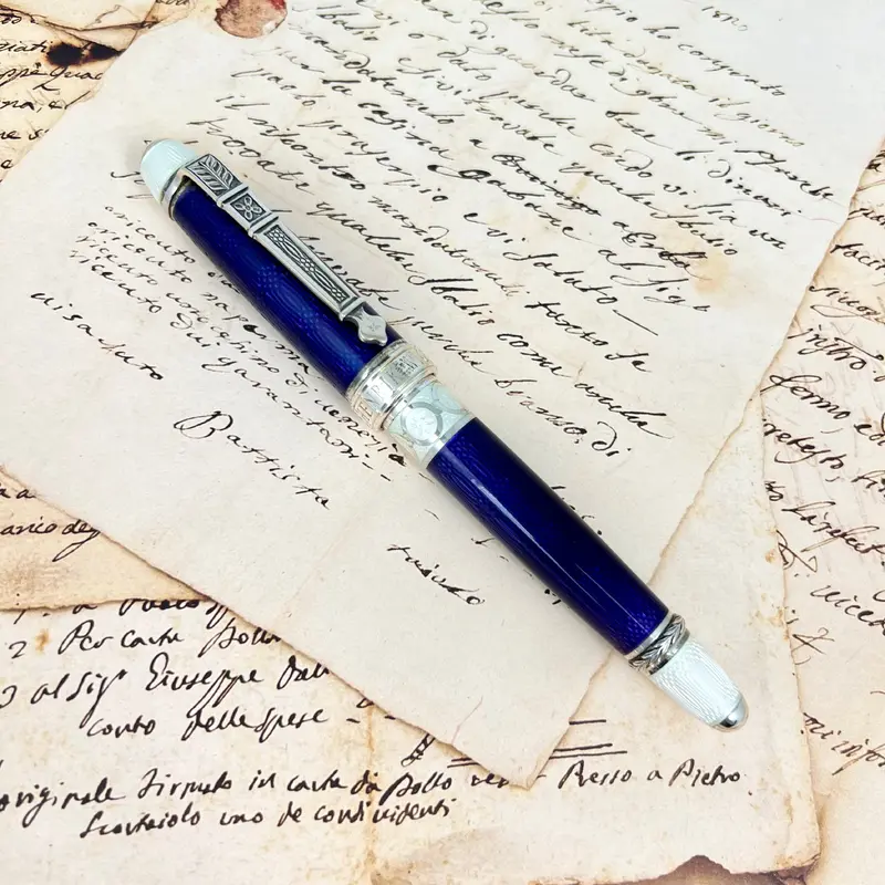 Pre-Owned Henrik Wigstrom Translucent Violet Fountain Pen