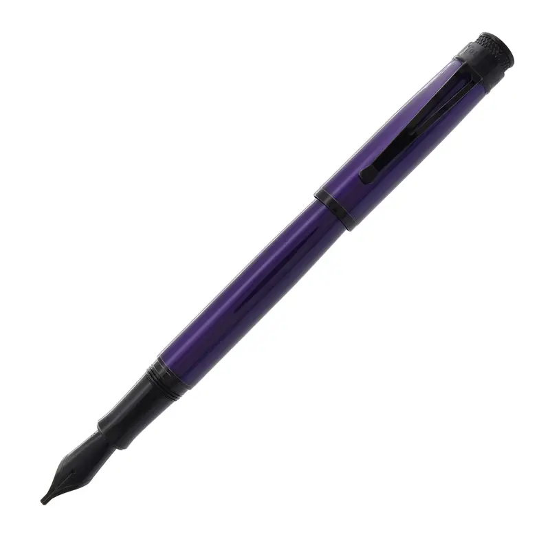 Retro 51 Tornado Stealth Lacquer Fountain Pen - Midnight PurpleMedium