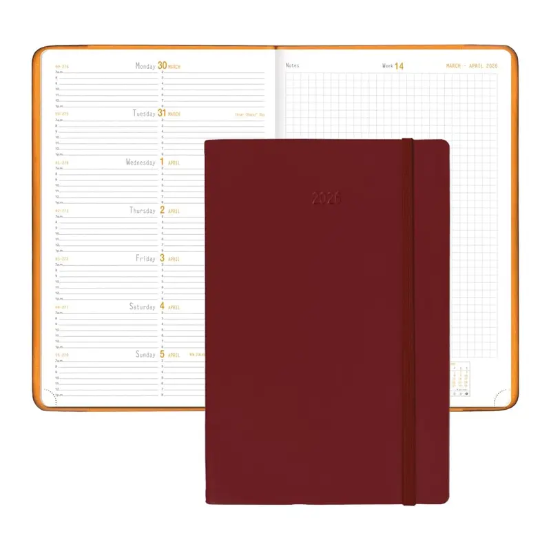 Rhodia 2026 Webplanner Weekly Planner - Burgundy