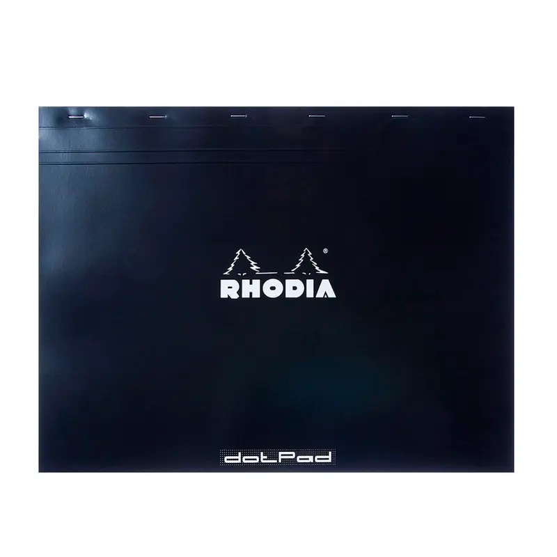 Rhodia #38 Top Staplebound Dot Grid Notepad (16 1/2" x 12 1/2")  - Black