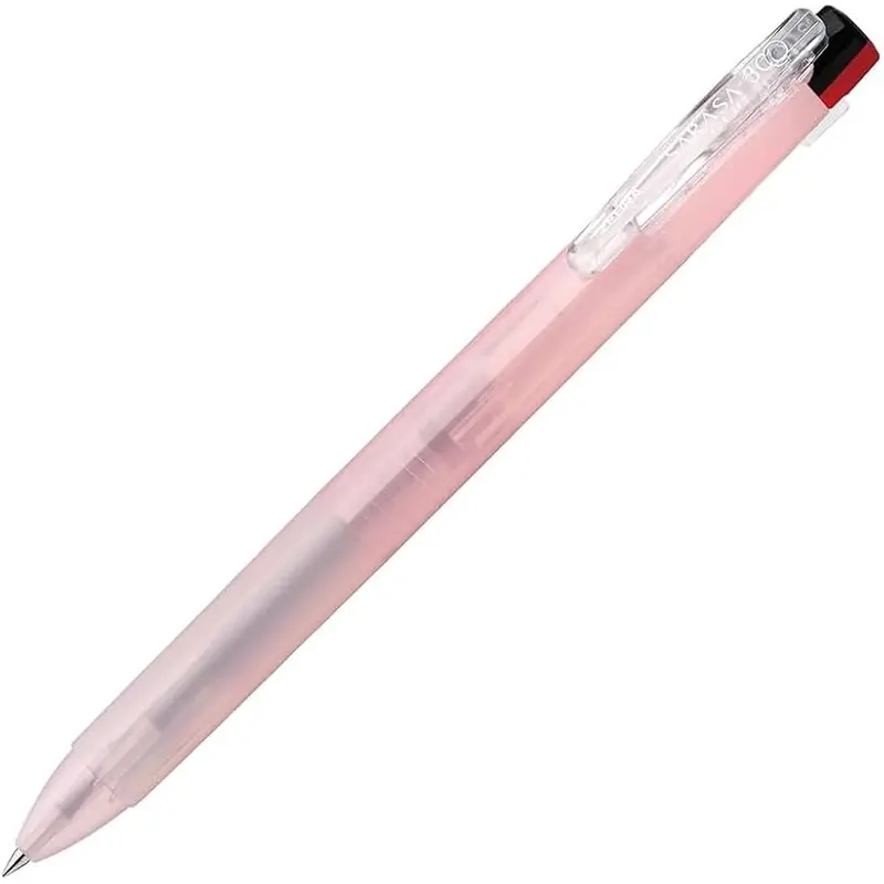 Sarasa Clip 3C 3 Color Gel Multi Pen - Clear Pink Body (Limited Edition).4mm