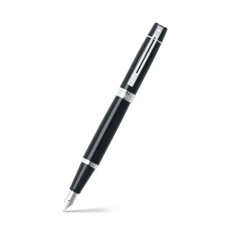 Sheaffer 300 Fountain Pen - Black with ChromeMedium