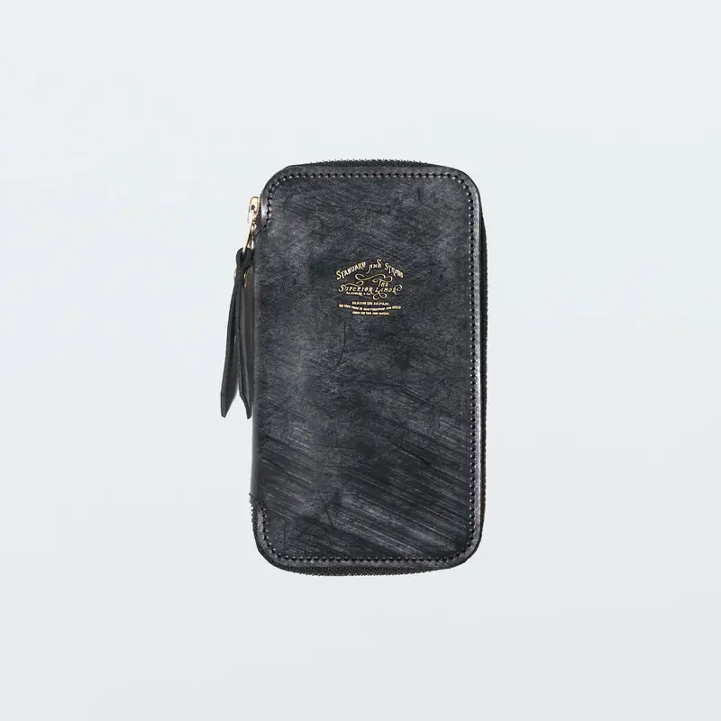 The Superior Labor Bridle Leather Zip Pen Case - Black