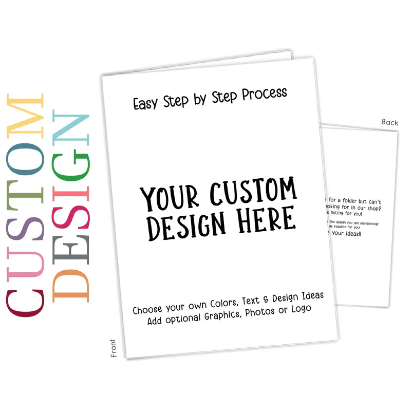 Create Your Own Personalized Custom 2-Pocket Folder  School Office Supplies Birthday Girl Boy Kids Holiday Photo Graphics1 - 2Pocket Folder