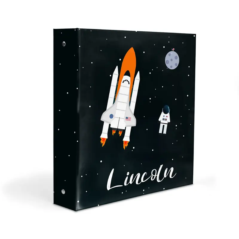 Rocket Space Shuttle Personalized Custom 2" 3 Ring Binder  School Office Supplies