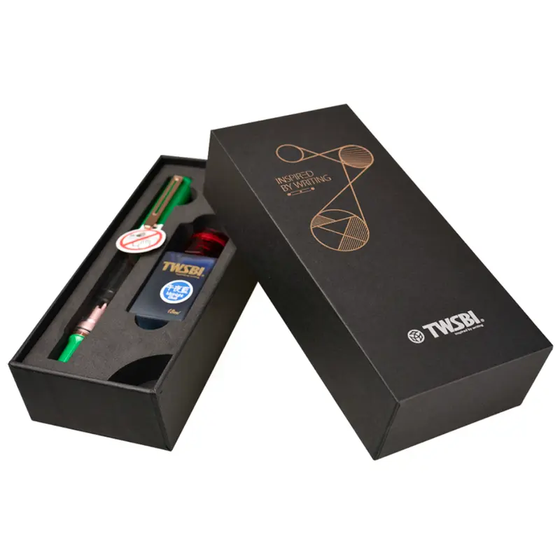 TWSBI ECO-T Fountain Pen Gift Set - Royal Jade Rose Gold with Midnight InkExtra Fine