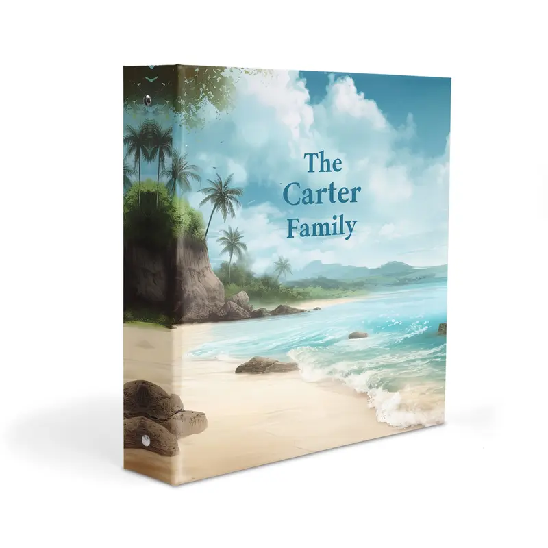 Beach Personalized Custom 2" 3 Ring Binder  School Office Supplies