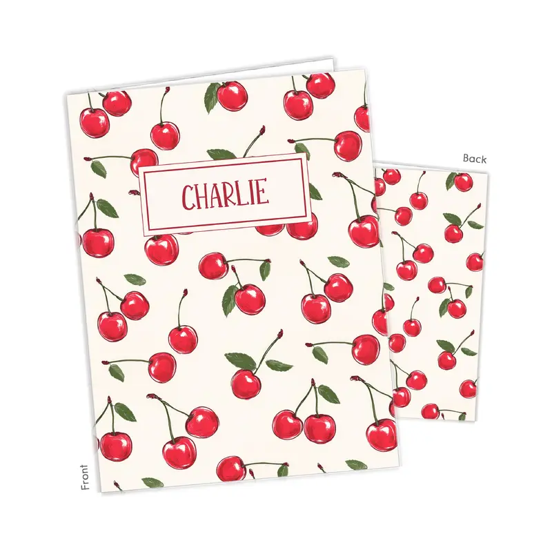 Cherry Cherries Personalized Custom 2-Pocket Folder  School Office Supplies1 - 2Pocket Folder