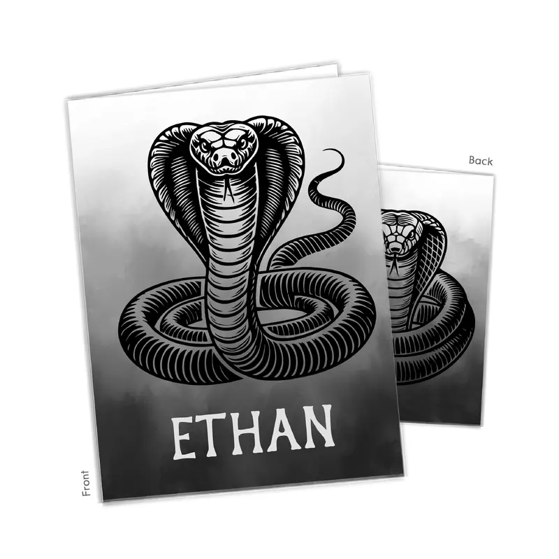 Cobra Snake Personalized Custom 2-Pocket Folder  School Office Supplies1 - 2Pocket Folder