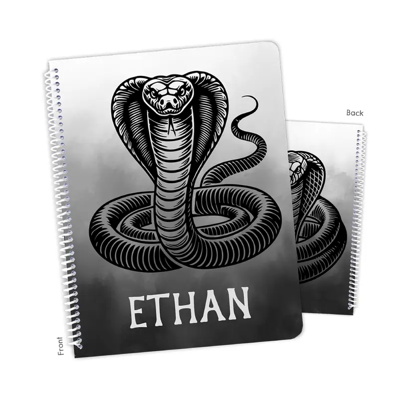 Cobra Snakes Personalized Custom Notebook or Sketchbook  School Office SuppliesNotebook (wide ruled, lined pages)