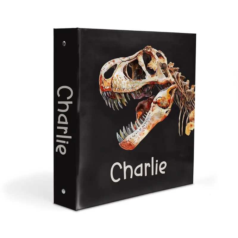 Dinosaur Bones Personalized Custom 2" 3 Ring Binder  School Office Supplies