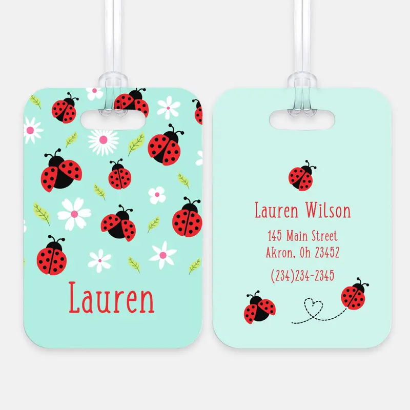 Ladybug Luggage Bag Tag Personalized CustomAluminum Tag