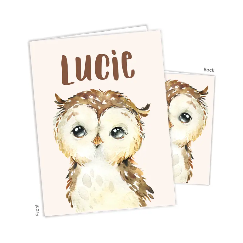 Owl Personalized Custom 2-Pocket Folder  School Office Supplies1 - 2Pocket Folder