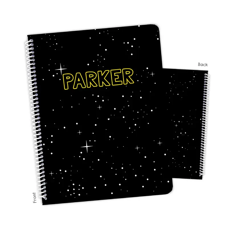 Stars Personalized Custom Notebook or Sketchbook  School Office SuppliesNotebook (wide ruled, lined pages)