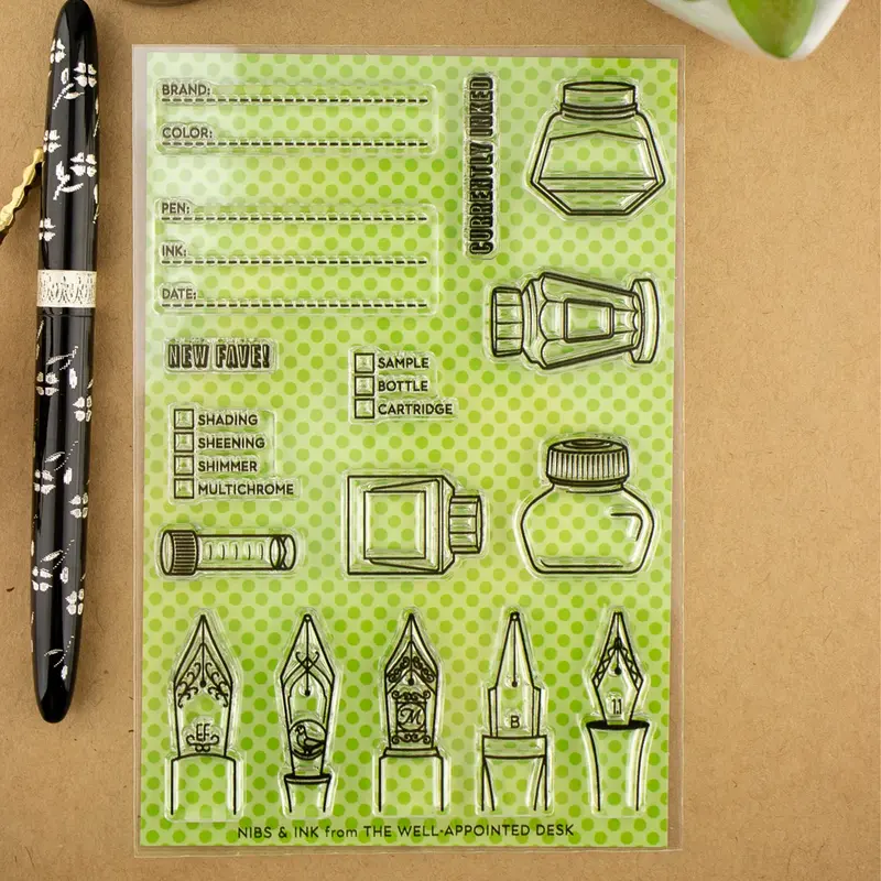 Well Appointed Desk Clear Stamp Set - Nibs & Ink (16 Stamp Designs)