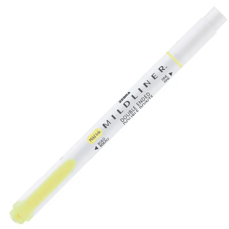 Zebra Mildliner Double Ended Highlighter - Sherbet Yellow