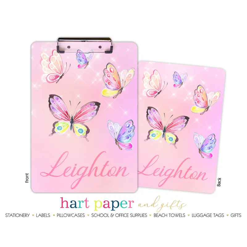 Butterfly Personalized Custom Clipboard  School Office Supplies2 Sided Clipboard - Printing on Both Sides