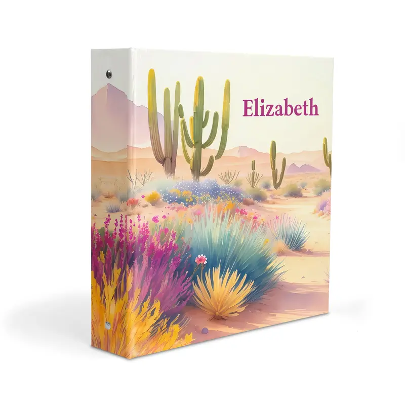 Desert Personalized Custom 2" 3 Ring Binder  School Office Supplies