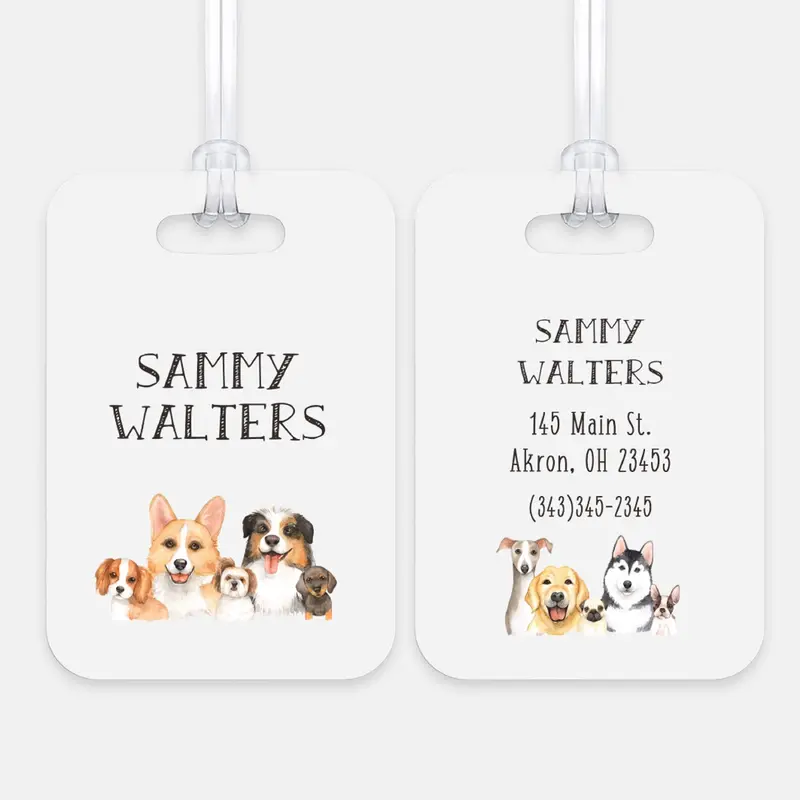 Dogs Luggage Bag Tag Personalized CustomAluminum Tag