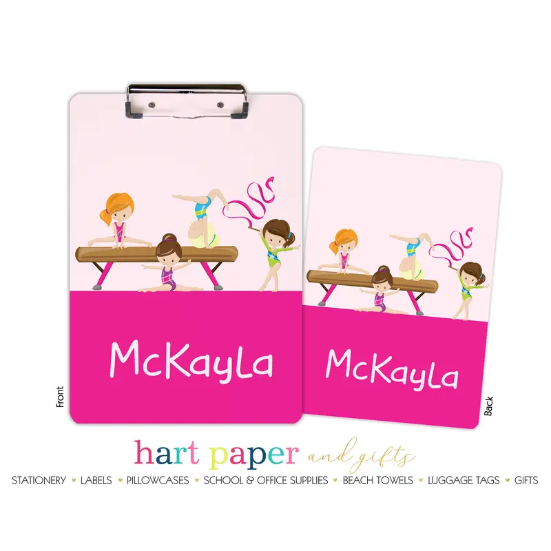 Gymnastics Personalized Custom Clipboard  School Office Supplies2 Sided Clipboard - Printing on Both Sides