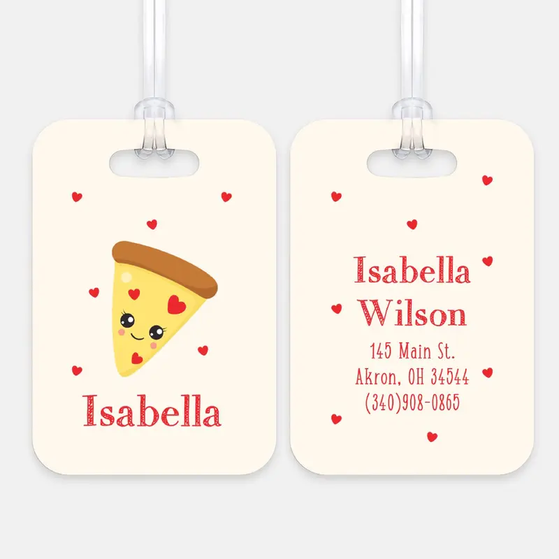 Pizza Luggage Bag Tag Personalized CustomAluminum Tag