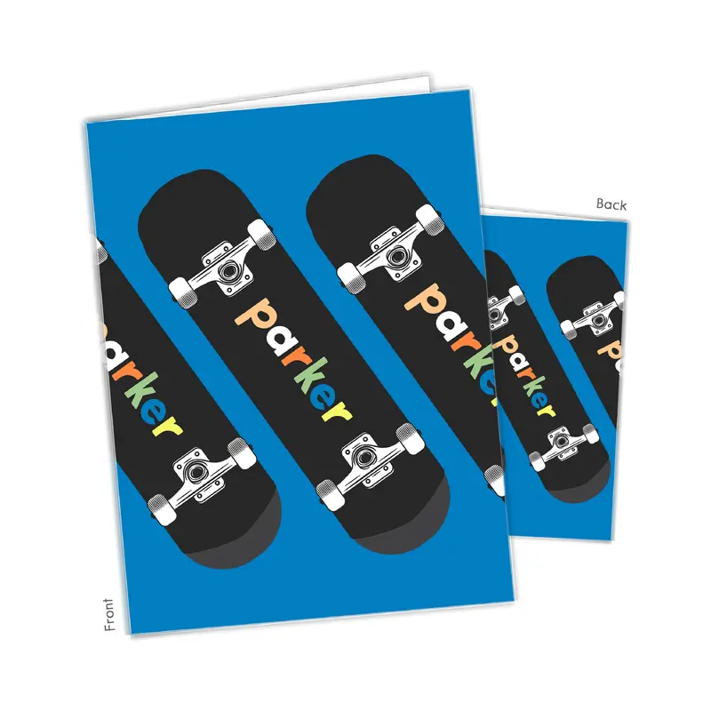 Skateboard Sports Personalized Custom 2-Pocket Folder  School Office Supplies1 - 2Pocket Folder