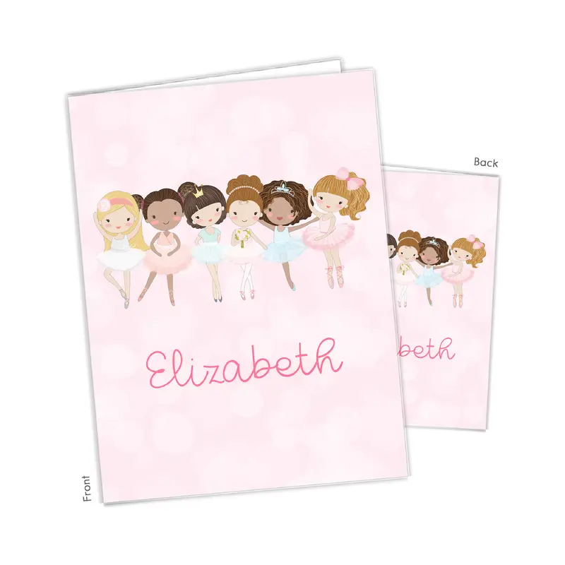 Ballerina Personalized Custom 2-Pocket Folder  School Office Supplies1 - 2Pocket Folder
