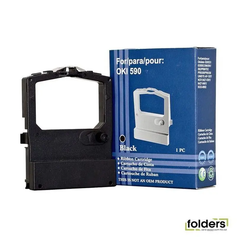 Icon Compatible OKI 590 591 520 521 Black Ribbon (590RIB)