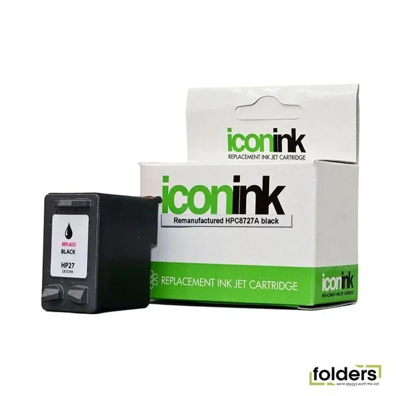 Icon Remanufactured HP 27 Black Ink Cartridge (C8727AA)