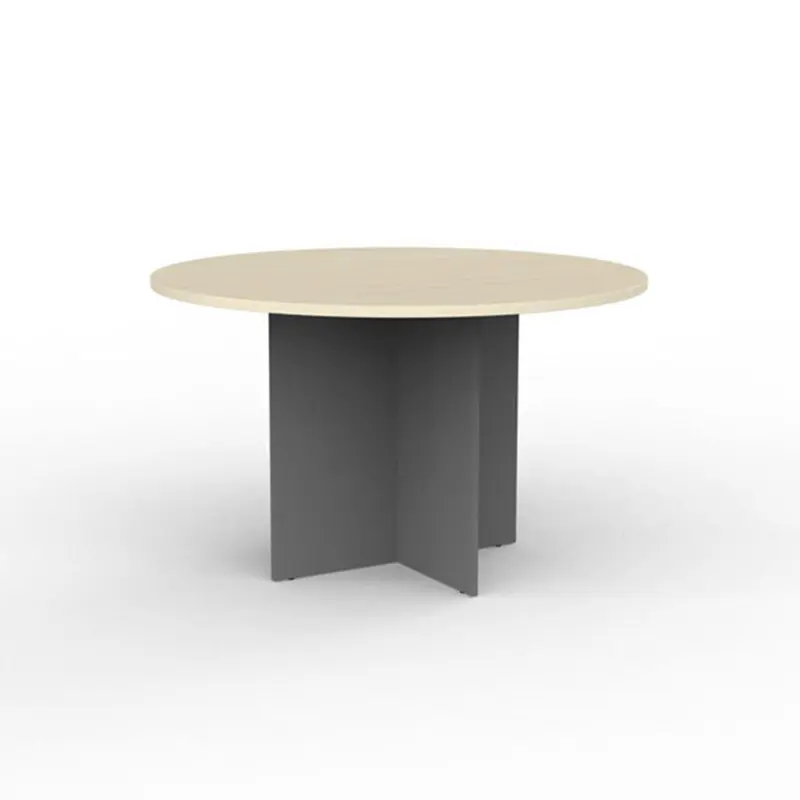 Eko Round Meeting Table 1200mmMaple/Silver