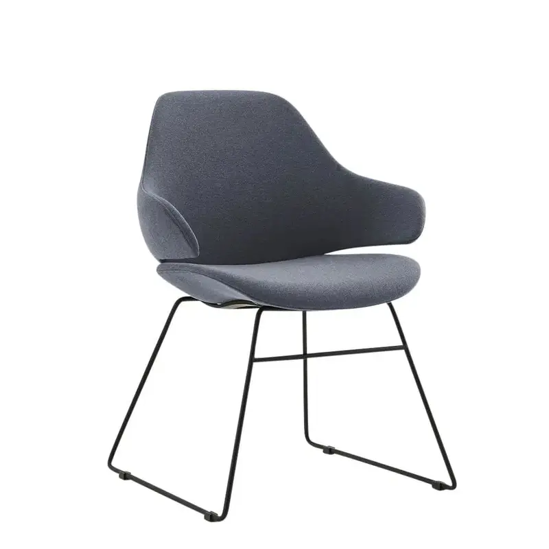 Konfurb Orbit Mid Back Sled Base ChairCharcoal