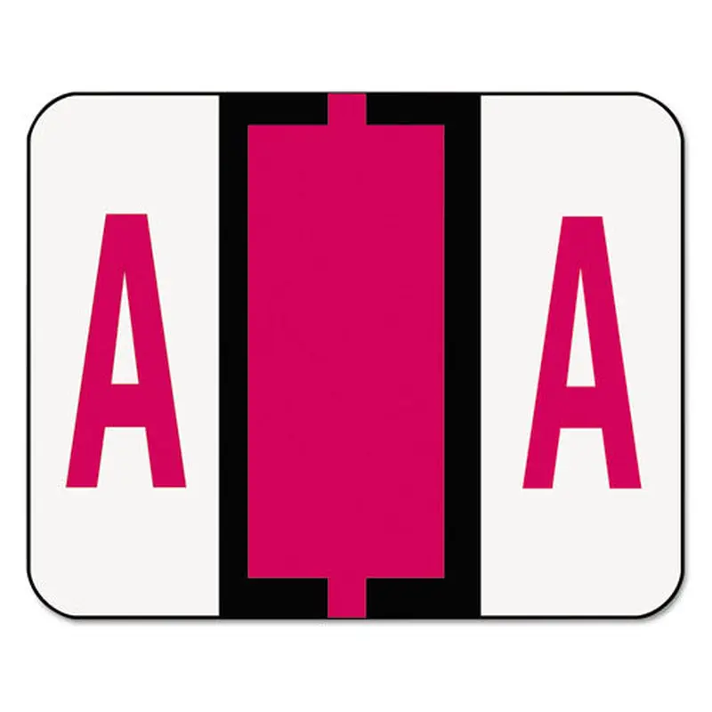 A-z Color-coded End Tab Filing Labels, A, 1 X 1.25, White, 500/roll