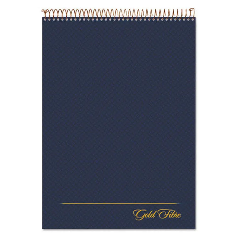 Gold Fibre Wirebound Project Notes Pad, Project-management Format, Navy Cover, 70 White 8.5 X 11.75 Sheets