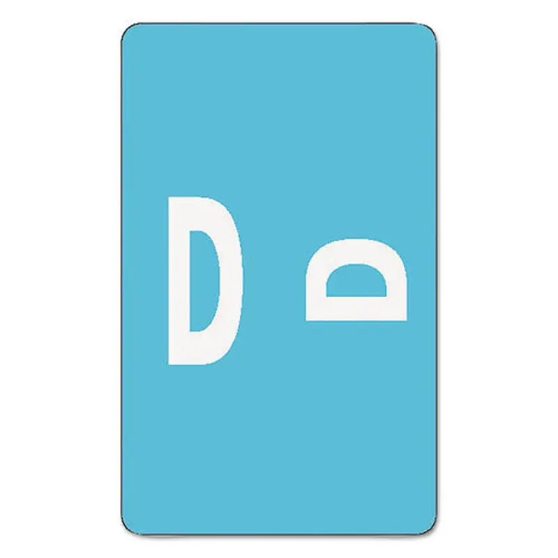 Alphaz Color-coded Second Letter Alphabetical Labels, D, 1 X 1.63, Light Blue, 10/sheet, 10 Sheets/pack