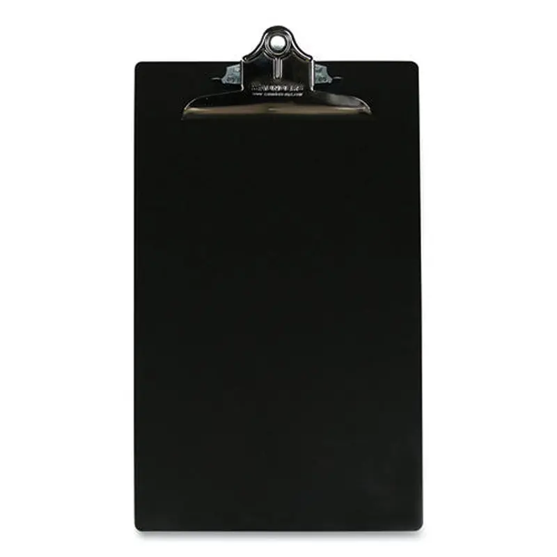 Aluminum Clipboard, 1" Clip Capacity, Holds 8.5 X 14 Sheets, Black