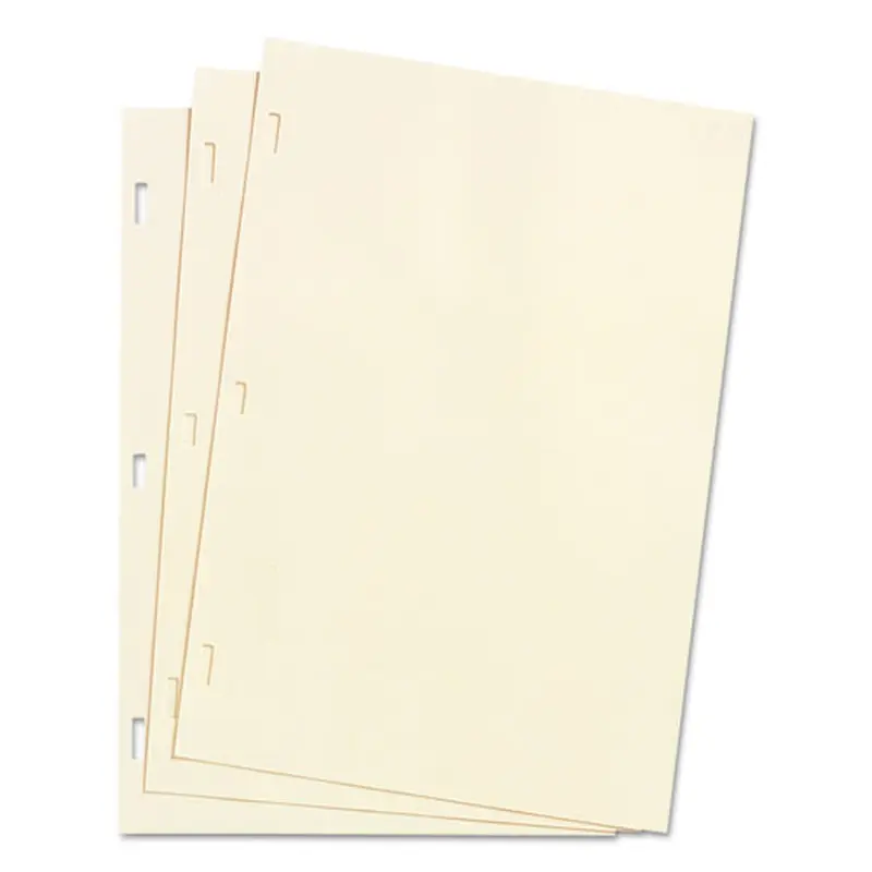 Looseleaf Minute Book Ledger Sheets, 14 X 8.5, Ivory, Loose Sheet 100/box