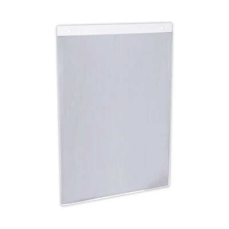 Wall Mount Sign Holder, 8.5 X 11, Vertical, Clear