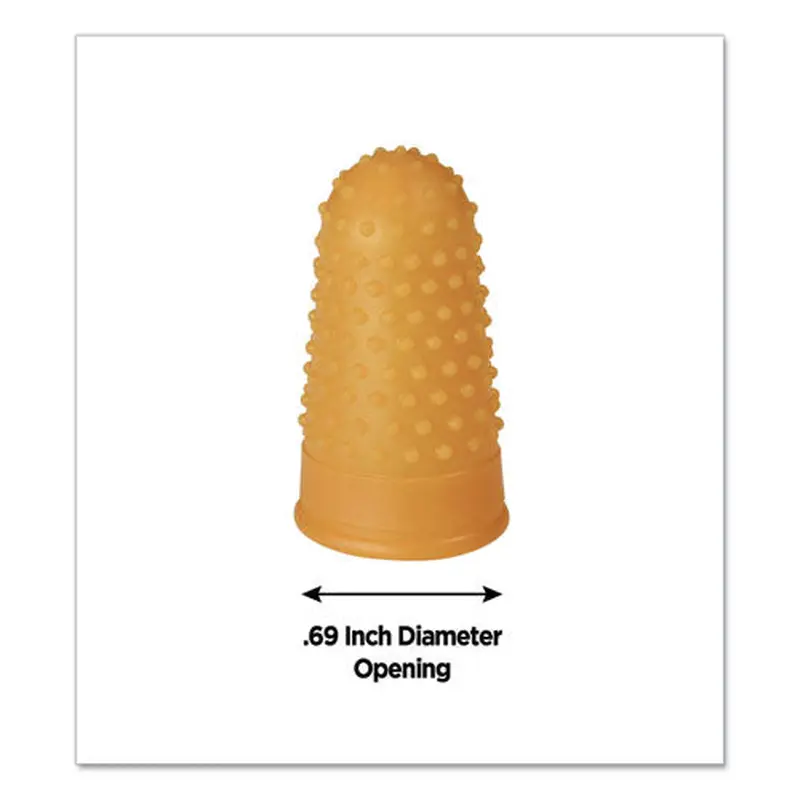Fingertip Pads, Size 12, Large, Amber, 12/pack