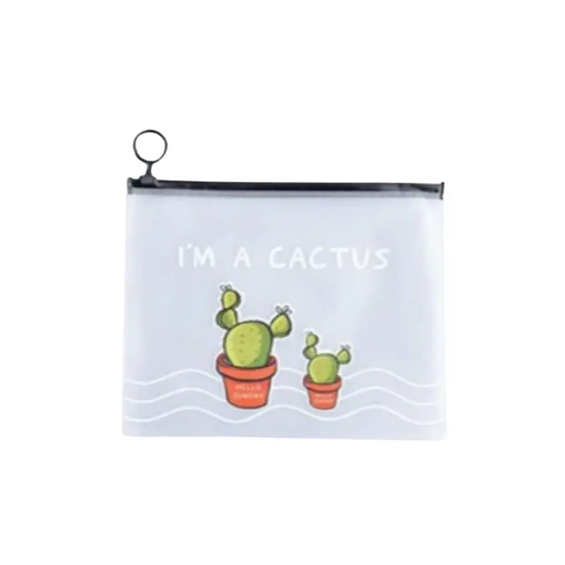 2 Cactus Plants Design Zip CaseAssorted