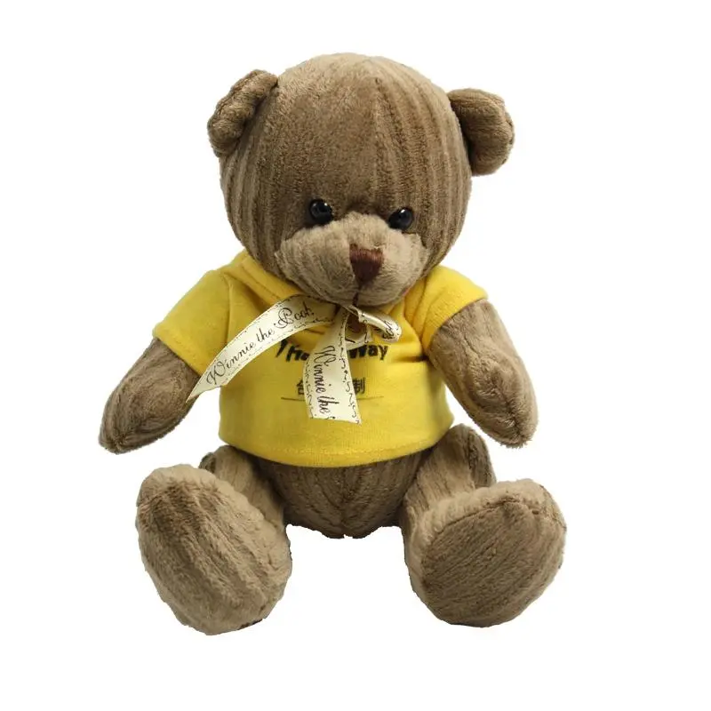 20cm Teddy Bear Plush Toy With Vertical Striped Fur500 