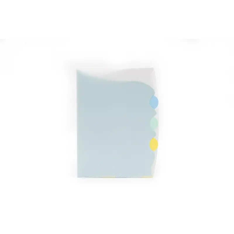 4 Compartment L Shaped Plastic Folder