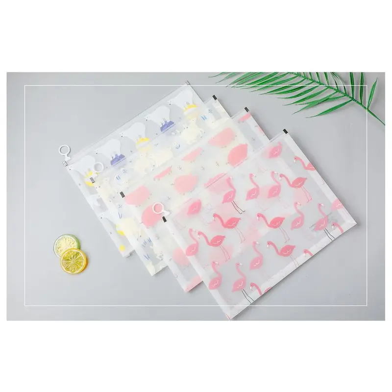 Animal Design Translucent Zip File Case (A4)Assorted