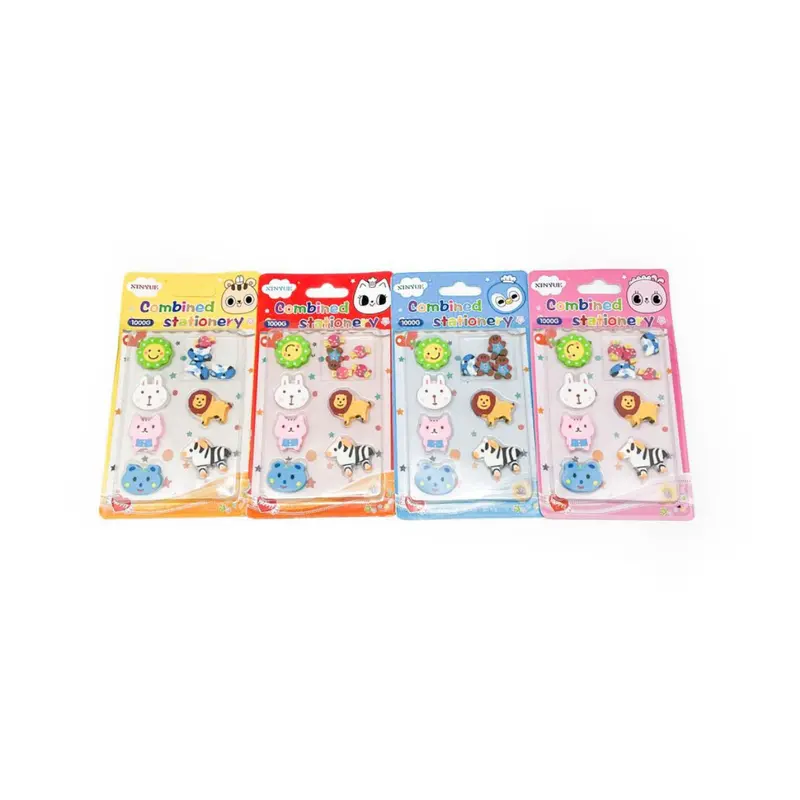 Animal Theme Eraser Stationery Set